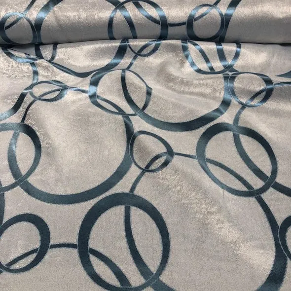 19pcs - Cirque Jacquard (Reversible) Table Runner 14"x120" - Turquoise