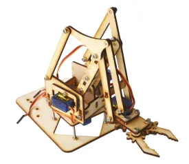 4 DOF Wood Robotic Mechanical Arm SG90 MG90S Servo4 DOF Wood Robotic Mechanical Arm with SG90/MG90S Servo