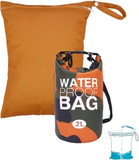 babygoal Waterproof Wet Bag and Dry Bag, Roll Top Waterproof 2L Backpack Sack for Travel,Swimming,Kayaking, Beach, Rafting, Boating, Hiking, Camping and Fishing