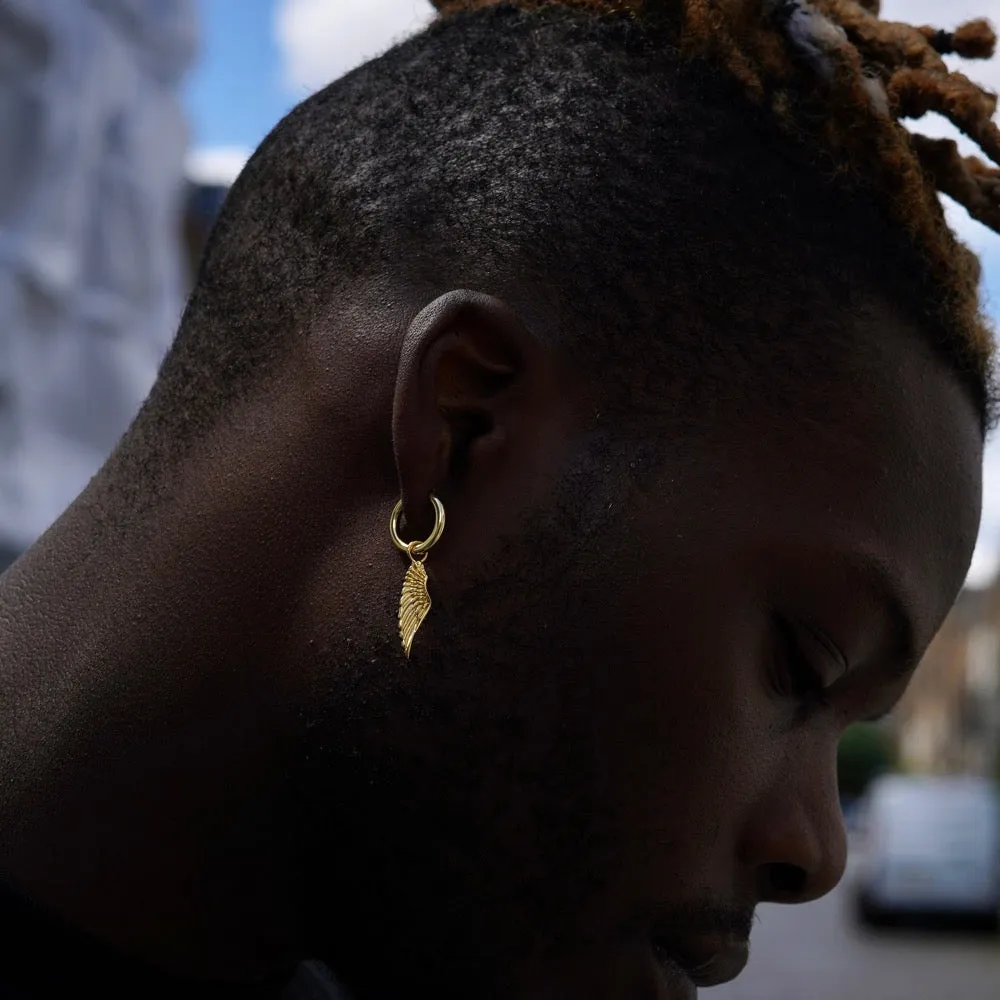 Gold Wing Dangle Earring