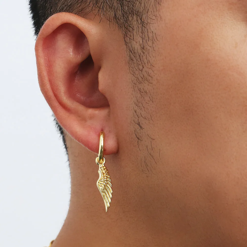 Gold Wing Dangle Earring