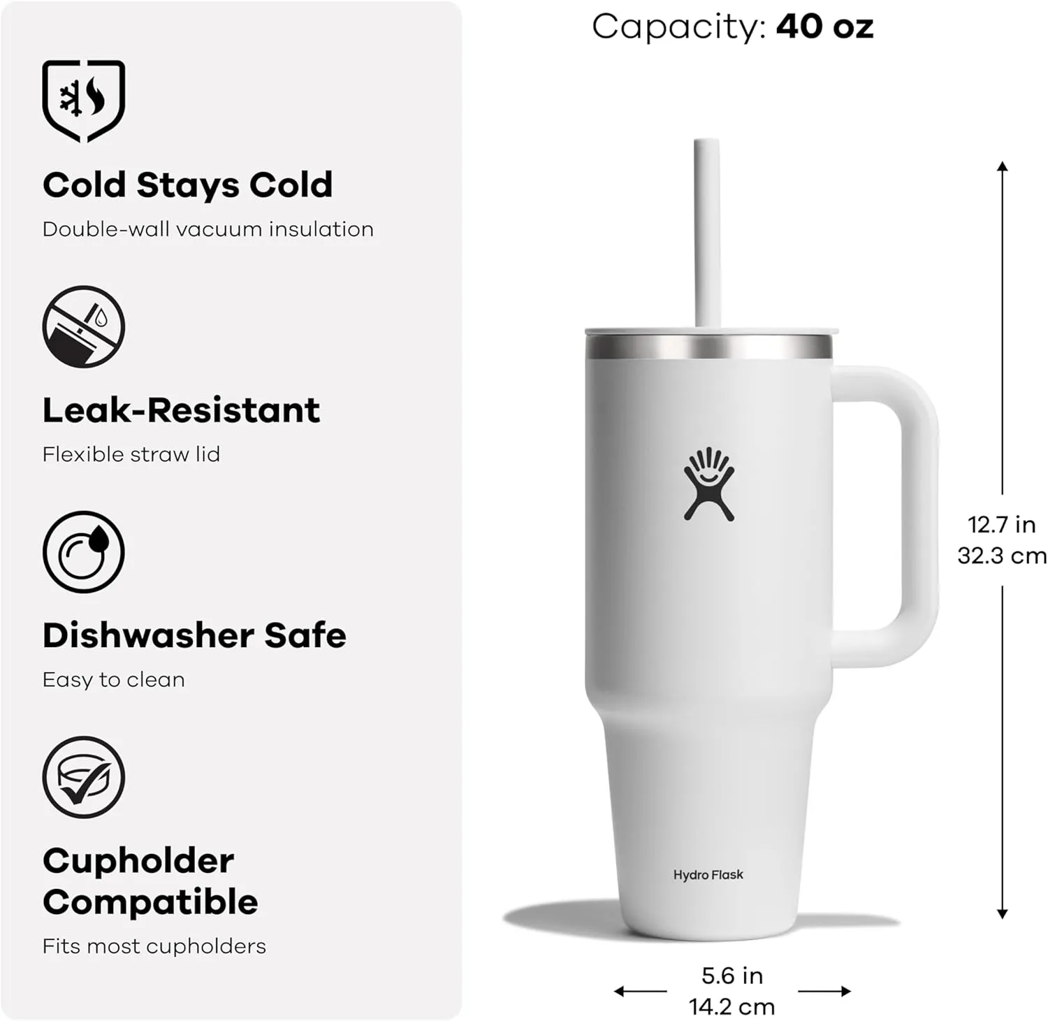 Hydro Flask 40 Oz All Around Travel Tumbler Stainless Steel Violet