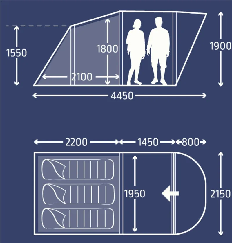 Kampa Brean 4 Poled Tent Package