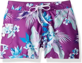 Kanu Surf Girls' Sassy UPF 50  Quick Dry Beach Coverup Boardshort
