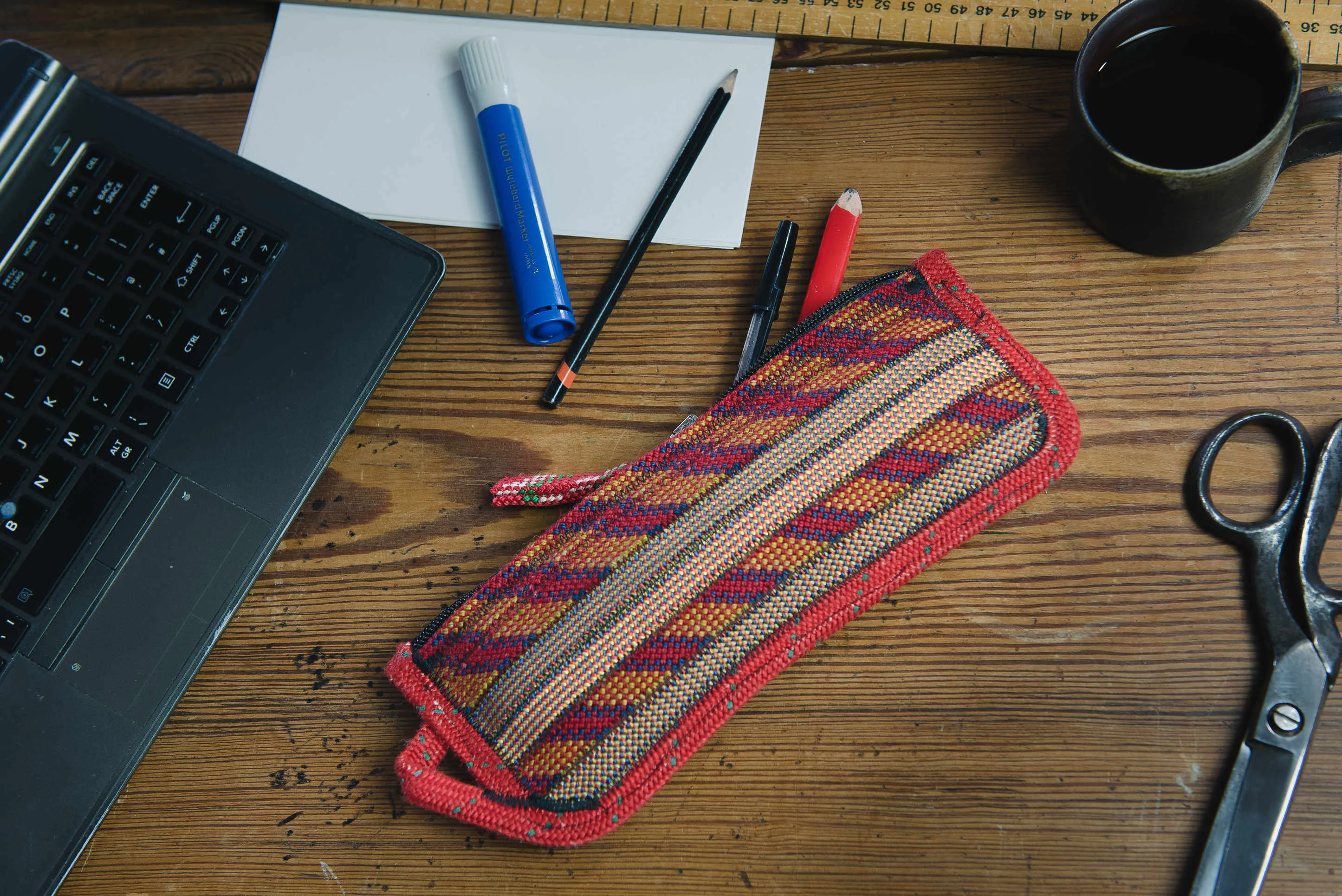 Large Zip Pouch - Fire