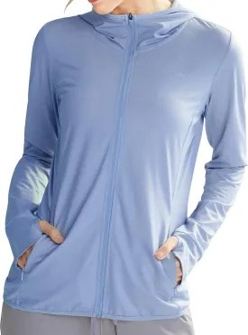 Libin Women's Sun Shirts Full Zip UPF 50  Sun Protection Hoodie Jacket Long Sleeve Hiking Outdoor Performance with Pockets