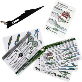 Nail Knot Tool Combo - Fly Fishing Knot Cards, Nail Knot Tying Tool, and Fly Box Sticker
