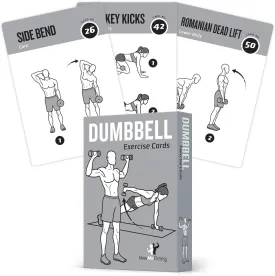 NewMe Fitness Dumbbell Workout Cards, Instructional Fitness Deck for Women & Men, Beginner Fitness Guide to Training Exercises at Home or Gym (Dumbbell, Vol 1)