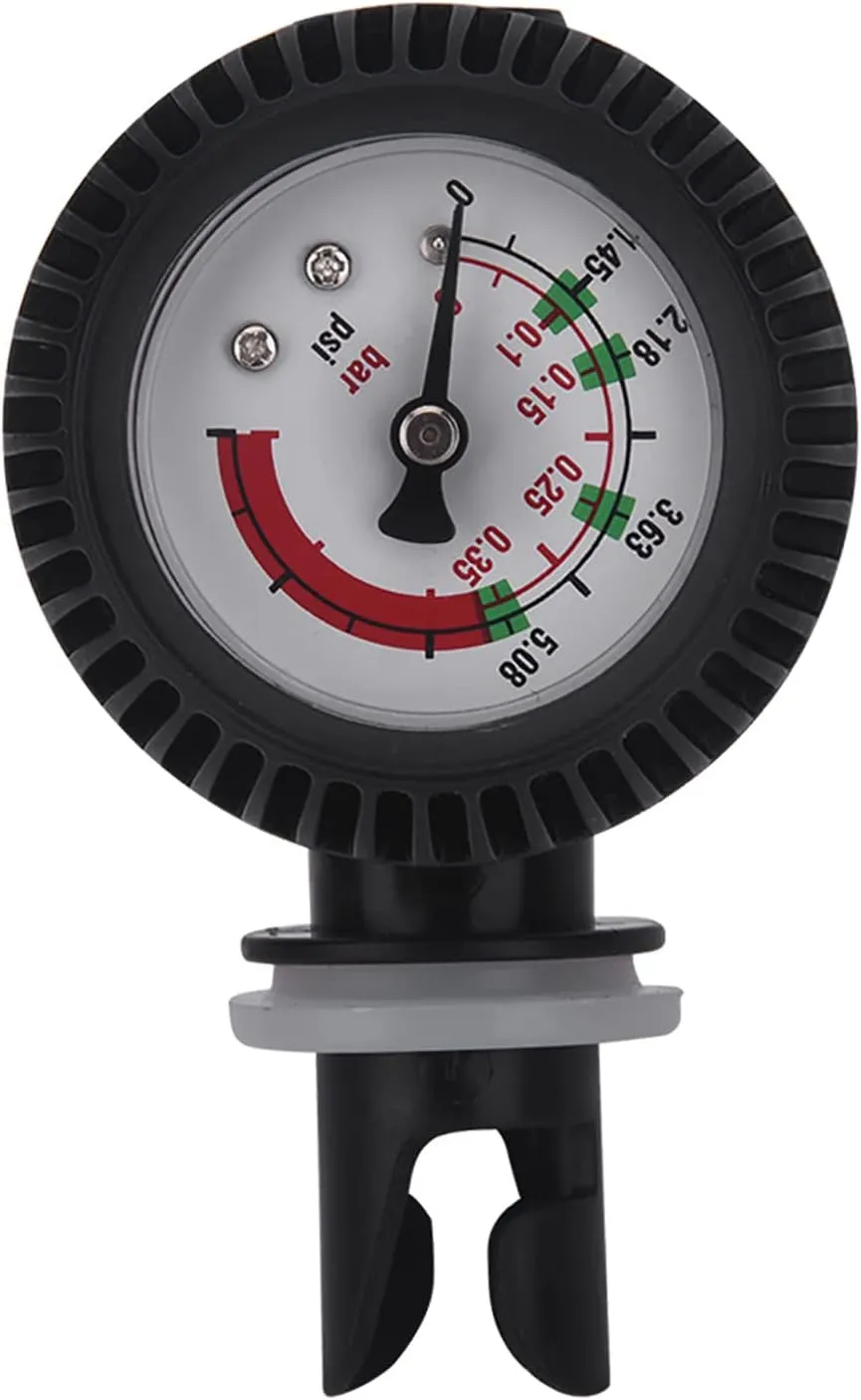 Nylon Inflatable Boat Air Pressure Gauge Barometer Easy for Kayak Raft Black