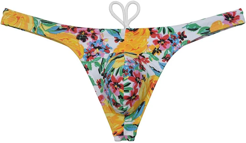 OROCOJUCO Sexy Men's Swim Thong Bikini Swimwear Board Surf Short Trunks Contour Pouch Tangas Swimsuit