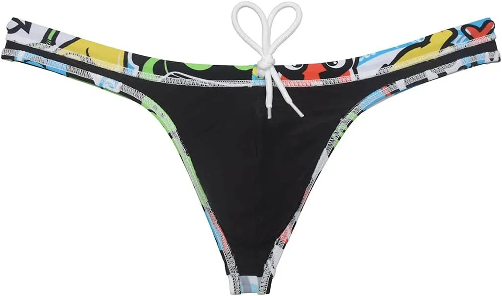 OROCOJUCO Sexy Men's Swim Thong Bikini Swimwear Board Surf Short Trunks Contour Pouch Tangas Swimsuit