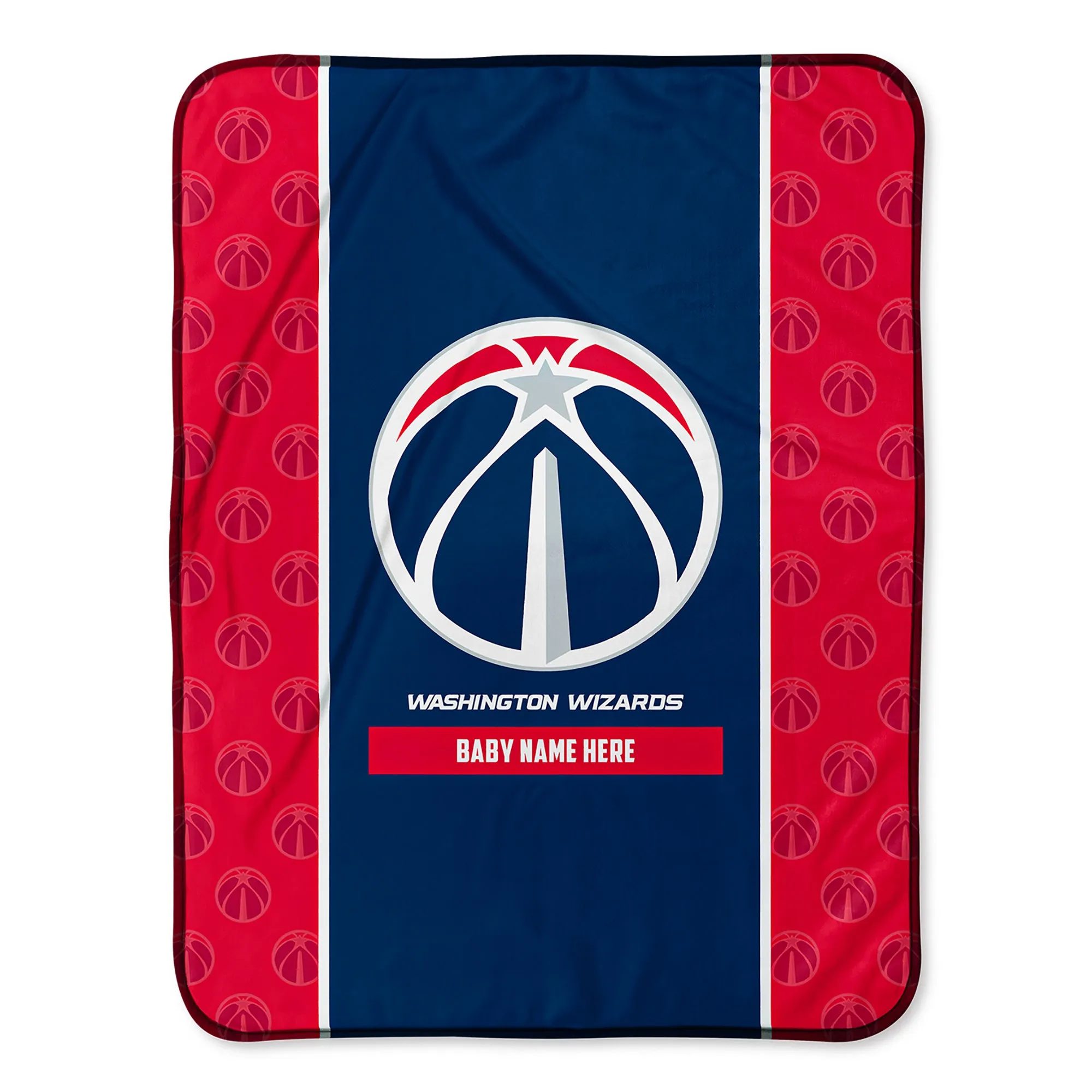 Personalized Washington Wizards Icon Baby Pixel Fleece Blanket