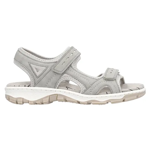 Rieker Ladies Trekking  Sandals - 68866 -Beige/Grey