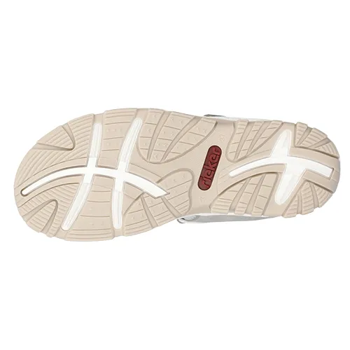 Rieker Ladies Trekking  Sandals - 68866 -Beige/Grey