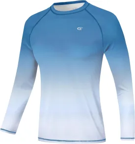 Satankud Men's UPF 50  Rash Guard Swim Shirts Short/Long Sleeve Sun Protection Summer Beach Hawaiian T-Shirt