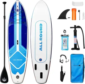 Stand Up Paddle Board, 10'6"33"6" Extra Wide Inflatable Stand Up Paddle Board with Adjustable Paddle,Backpack,Waterproof Phone Bag,Leash,and Hand Pump,Repair Kit for Youth & Adult